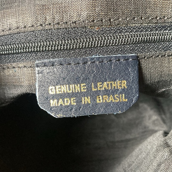 Leather Navy Clutch - Picture 3 of 6